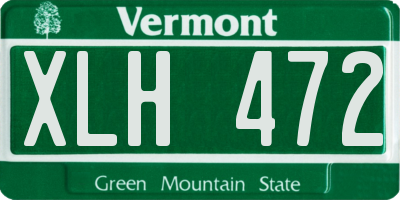 VT license plate XLH472