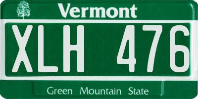 VT license plate XLH476