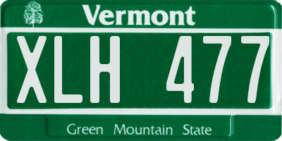 VT license plate XLH477