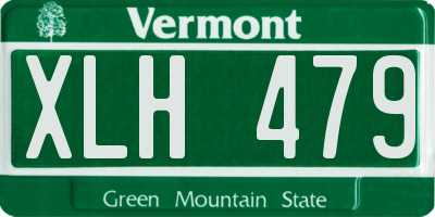 VT license plate XLH479