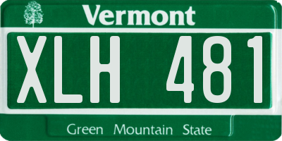 VT license plate XLH481