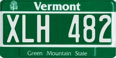 VT license plate XLH482