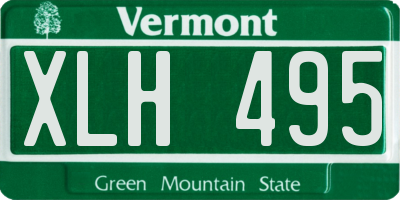 VT license plate XLH495