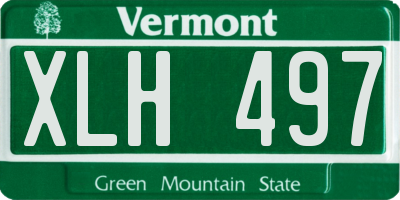 VT license plate XLH497
