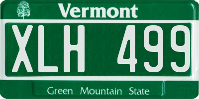 VT license plate XLH499