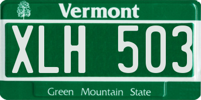 VT license plate XLH503