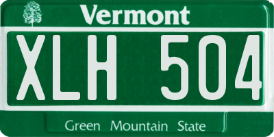 VT license plate XLH504