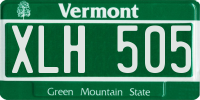 VT license plate XLH505