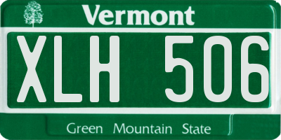 VT license plate XLH506
