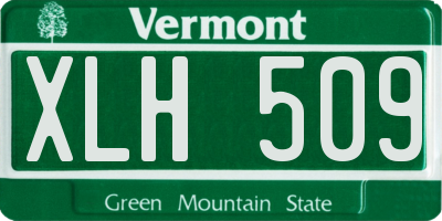 VT license plate XLH509