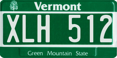 VT license plate XLH512