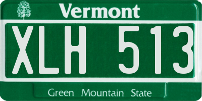 VT license plate XLH513