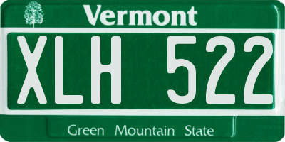 VT license plate XLH522