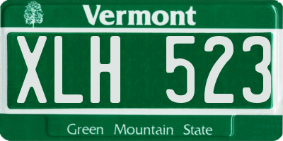 VT license plate XLH523