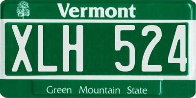 VT license plate XLH524