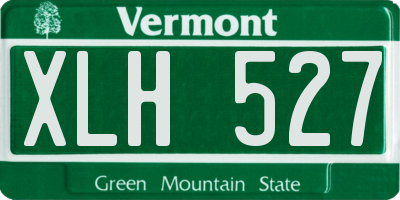 VT license plate XLH527