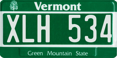 VT license plate XLH534