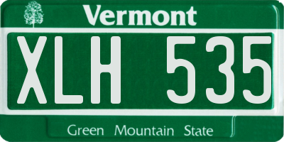 VT license plate XLH535