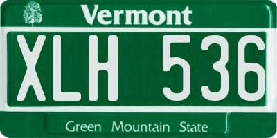 VT license plate XLH536