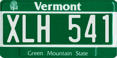 VT license plate XLH541