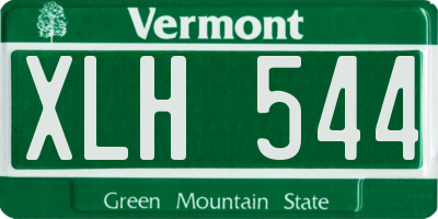VT license plate XLH544