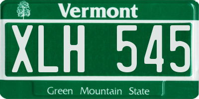 VT license plate XLH545