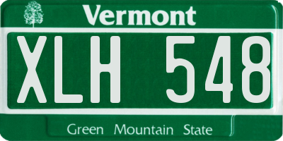 VT license plate XLH548