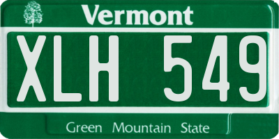 VT license plate XLH549