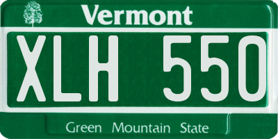 VT license plate XLH550
