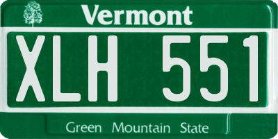 VT license plate XLH551