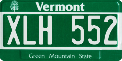 VT license plate XLH552
