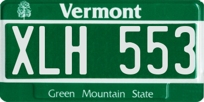 VT license plate XLH553