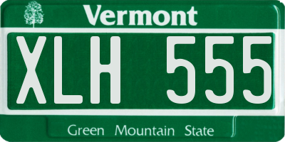 VT license plate XLH555
