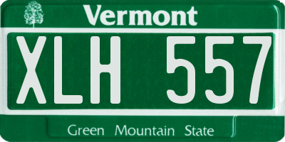 VT license plate XLH557