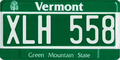 VT license plate XLH558