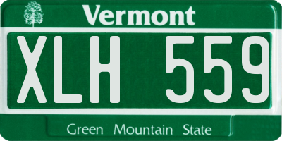 VT license plate XLH559