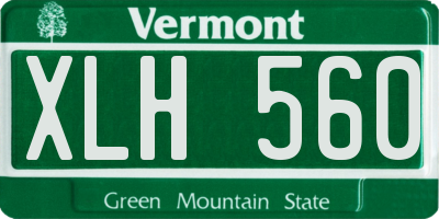 VT license plate XLH560