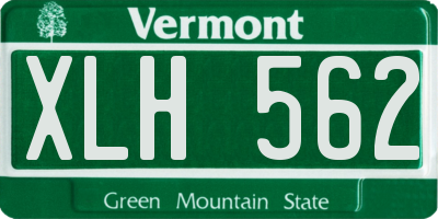 VT license plate XLH562