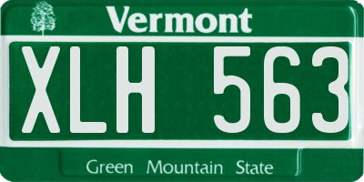 VT license plate XLH563