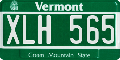 VT license plate XLH565
