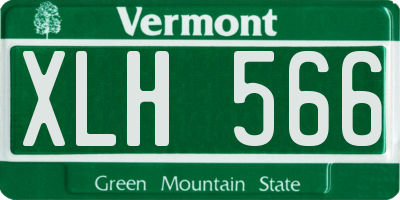 VT license plate XLH566