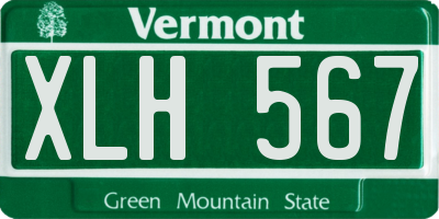 VT license plate XLH567