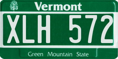 VT license plate XLH572