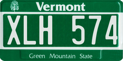 VT license plate XLH574