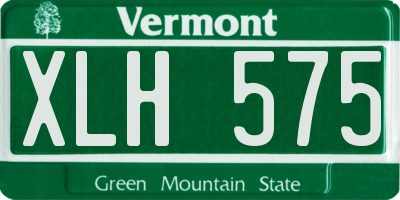 VT license plate XLH575