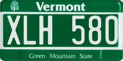 VT license plate XLH580