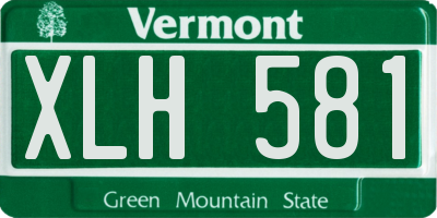 VT license plate XLH581