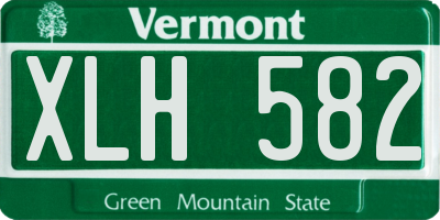 VT license plate XLH582