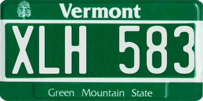 VT license plate XLH583
