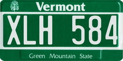VT license plate XLH584